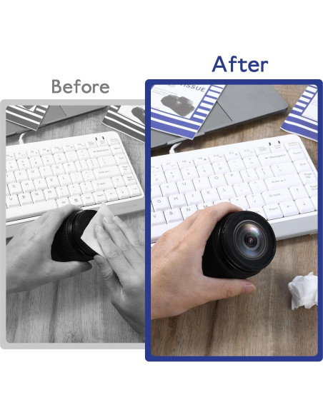 500 Toallitas Limpiadoras de Lentes Bremorou 15x10 cm