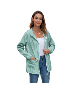 Chaqueta de Lluvia Ligera Hount para Mujeres Impermeable S-3XL 2