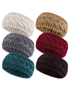 Diademas de Punto de Cable Pangda - 6 Piezas para Mujeres