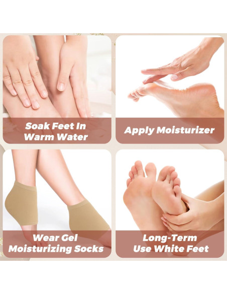 3 Pares de Calcetines Hidratantes para Talones Yuanan