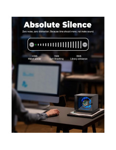 Enrollador de Reloj Cevale AWW-A1 Aluminio Negro Motor Silencioso 2