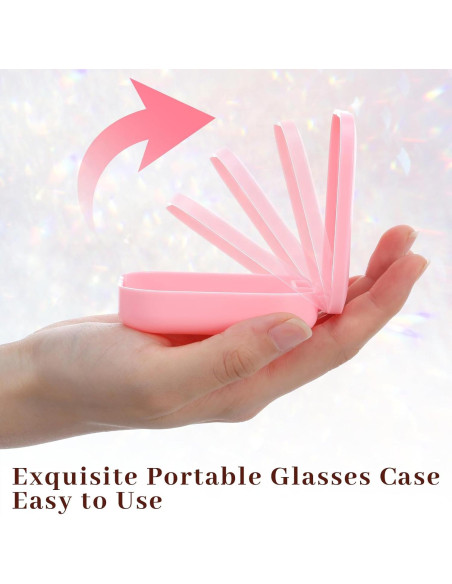 Kit de Estuche de Lentes de Contacto Classicseali Rosa 2PCS