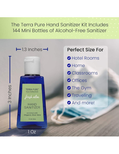 Gel Desinfectante de Manos Terra Pure 30 ml Sin Alcohol Aloe Vera