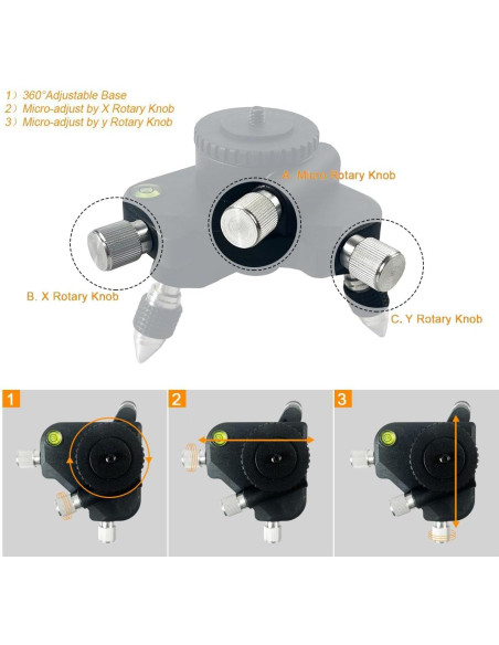Adaptador de trípode PT3 Genérico para nivel láser 360