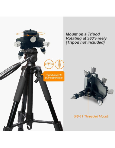 Adaptador de trípode PT3 Genérico para nivel láser 360