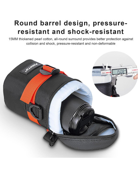 Funda de Lente de Cámara FOMITO M para Lentes hasta 10cm