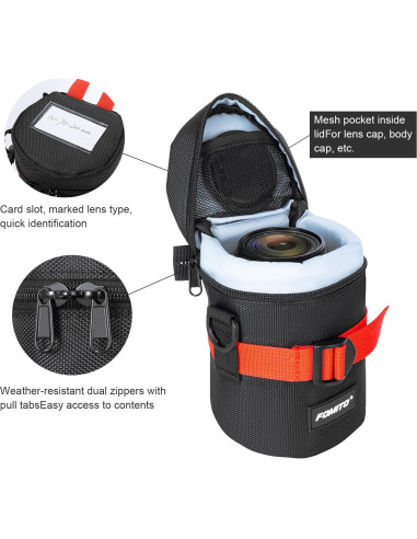 Funda de Lente de Cámara FOMITO M para Lentes hasta 10cm