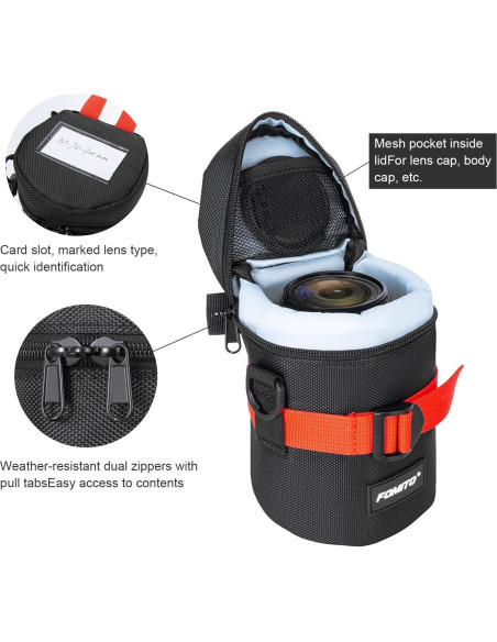 Funda de Lente de Cámara FOMITO M para Lentes hasta 10cm