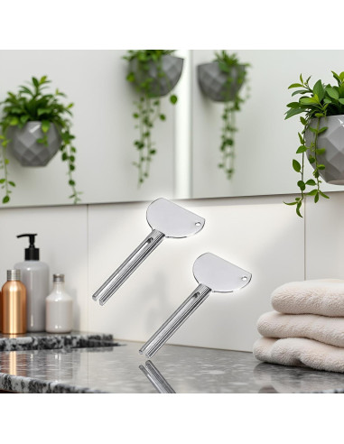 Juego de 2 Llaves de Acero Inoxidable para Exprimir Tubos