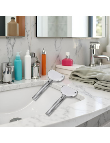 Juego de 2 Llaves de Acero Inoxidable para Exprimir Tubos