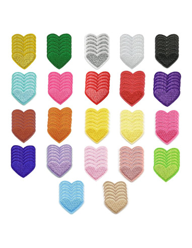 132 Parches Bordados Corazón Mimalexin para Ropa y Manualidades
