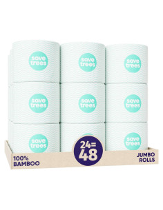 Papel Higiénico Orgánico Save Trees - 24 Rollos 3 Capas 300 Hojas