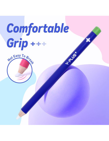 Borradores de Detalle YPLUS Azul - Paquete de 3 con Sacapuntas
