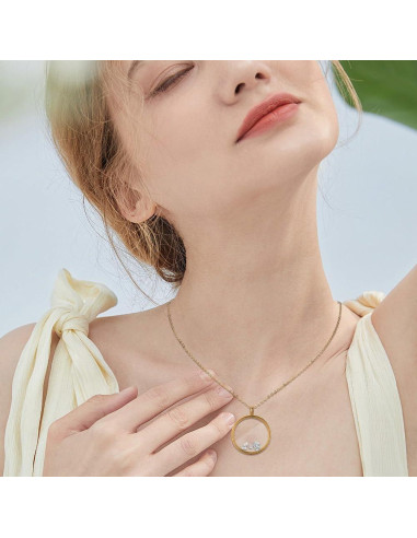 Beebeecraft 2 Encantos Locket Flotante Oro 18K 36x29mm