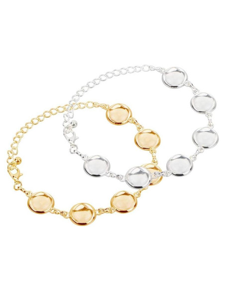 PH PandaHall 10pcs Pulsera Ajustable Plata y Dorado 12mm PH PandaHall 10pcs Pulsera Ajustable Plata y Dorado 12mm