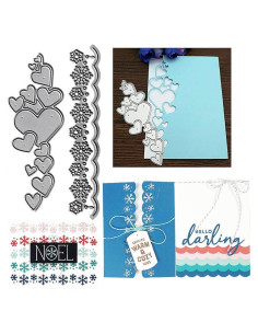 Troqueles de Corte AHTOLS Corazón y Copo de Nieve 13.68cm