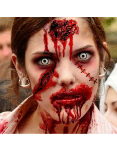 Tatuajes Temporales FANRUI 8 Hojas Cicatrices Halloween 21.6x25.9CM 2