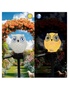 Lámpara de Jardín Solar YZYOE BLMTY Resina LED 40x10 cm