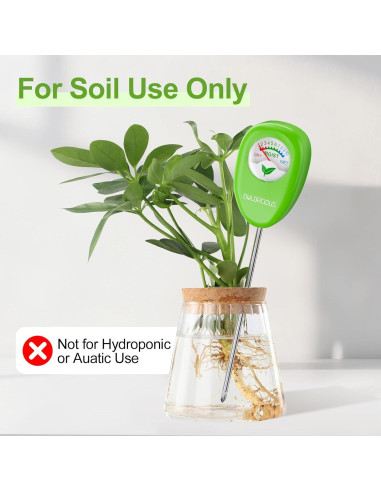 Medidor de Humedad del Suelo OWLDACIOUS SMM01 con Guía y Tiras de pH