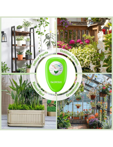 Medidor de Humedad del Suelo OWLDACIOUS SMM01 con Guía y Tiras de pH