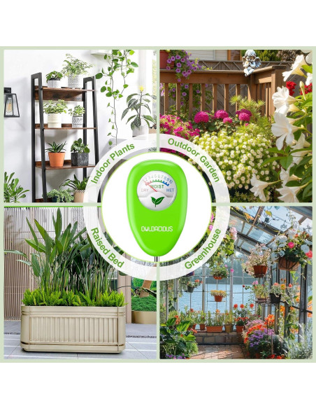 Medidor de Humedad del Suelo OWLDACIOUS SMM01 con Guía y Tiras de pH