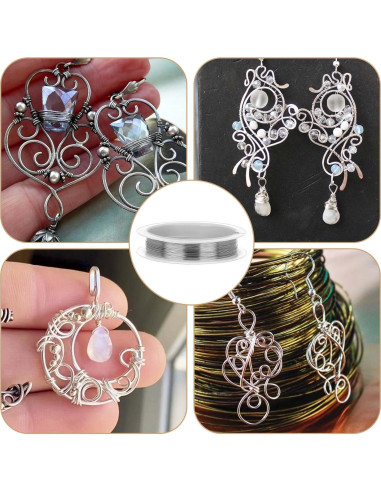 3 Rollos Alambre de Cobre 0.3mm Bewudy para Joyería 17m