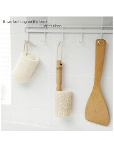 Lufa Natural Exfoliante con Mango de Madera REVGOZU 24cm 2