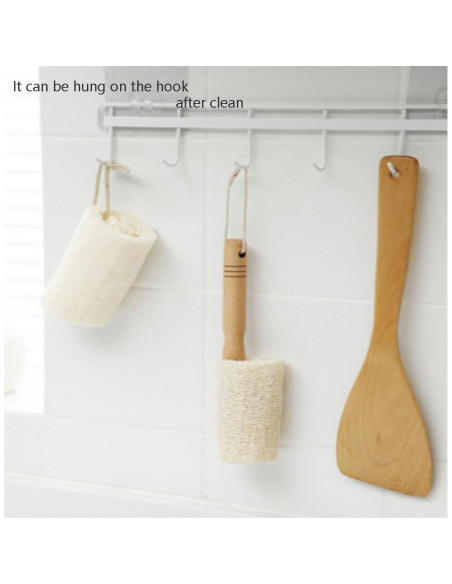 Lufa Natural Exfoliante con Mango de Madera REVGOZU 24cm