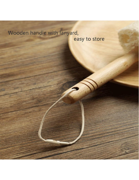 Lufa Natural Exfoliante con Mango de Madera REVGOZU 24cm