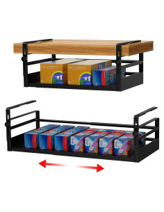 Organizador Bajo Estante 2 Pack AmonHouseware Ajustable 33-52cm