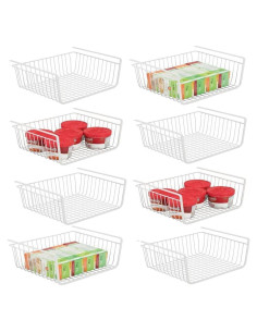 8 Cestas Colgantes Bajo Estante Ankuce 35.5x26.9 cm Organizador