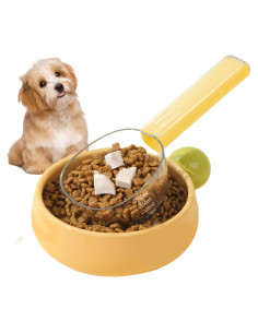 Cuchara Medidora para Comida de Mascotas LERAO 1 Taza Amarillo