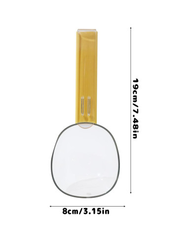 Cuchara Medidora para Comida de Mascotas LERAO 1 Taza Amarillo