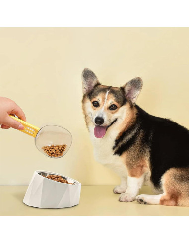 Cuchara Medidora para Comida de Mascotas LERAO 1 Taza Amarillo