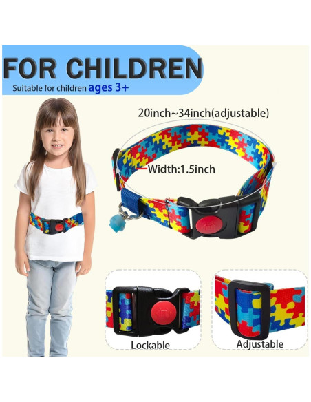 Arnés de Cintura Ajustable para Niños con Autismo 3-12 Años