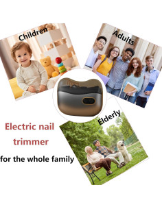 Cortador de Uñas Eléctrico Recargable PINjiaju 2-en-1 con Luz LED 2