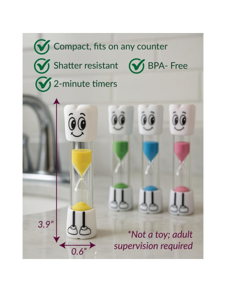 Temporizador de Arena para Cepillo de Dientes Jolly Otter 2 Min