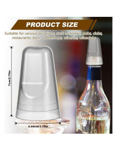 36 Tapas de Botellas de Licor MAQUITA PVC Transparentes 2