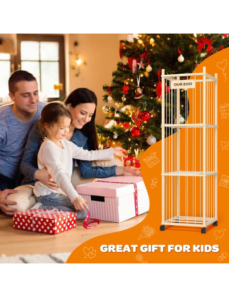 Organizador de Peluches Uvellgift - Torre de Madera 135 cm