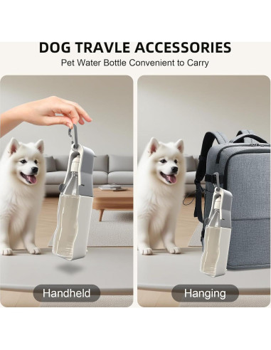 Botella de Agua Portátil para Perros Eikovia 500ml Plegable