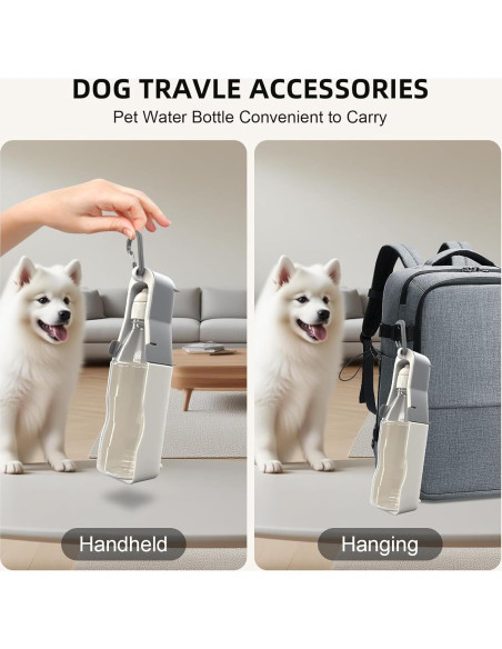 Botella de Agua Portátil para Perros Eikovia 500ml Plegable