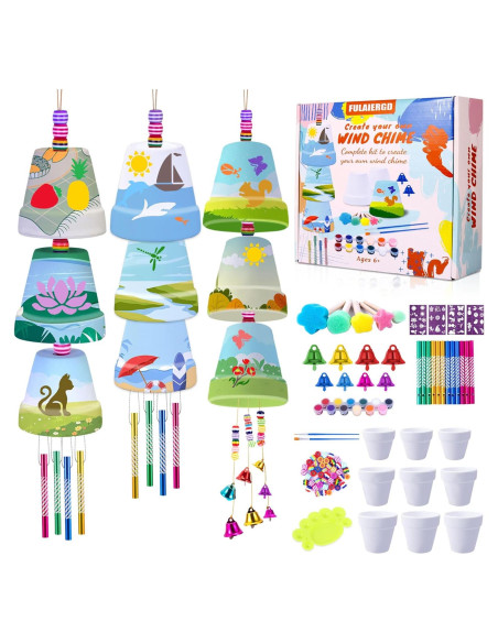 Kit de Campanas de Viento FULAIERGD para Niños - Manualidades DIY