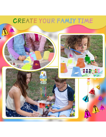 Kit de Campanas de Viento FULAIERGD para Niños - Manualidades DIY