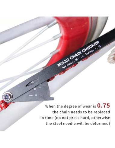 Comprobador de Cadena de Bicicleta Gugxiom - Indicador de Desgaste