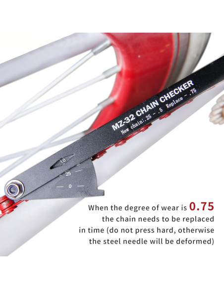 Comprobador de Cadena de Bicicleta Gugxiom - Indicador de Desgaste