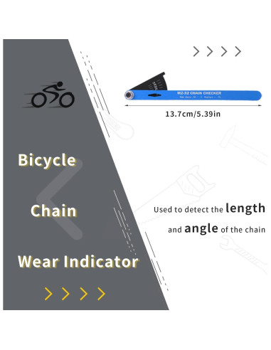 Comprobador de Cadena de Bicicleta Gugxiom - Indicador de Desgaste