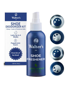 Kit Desodorante para Zapatos Walter - Spray 118 ml + 2 Bolas