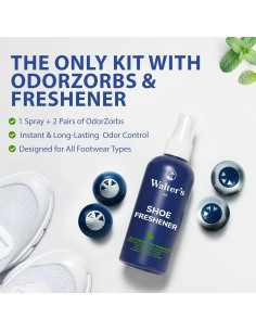Kit Desodorante para Zapatos Walter - Spray 118 ml + 2 Bolas 2