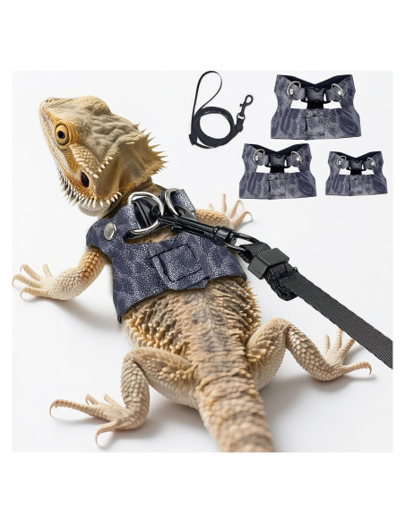 Arnés y Correa Ajustable AIITLE para Dragón Barbudo - 3 Tamaños Arnés y Correa Ajustable AIITLE para Dragón Barbudo - 3 Tamaños