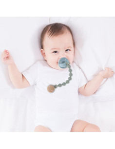 Clip de Chupete de Silicona 2 en 1 Bebé DB-0629 Libre BPA 2